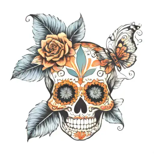 Sugar Skull With Mandala