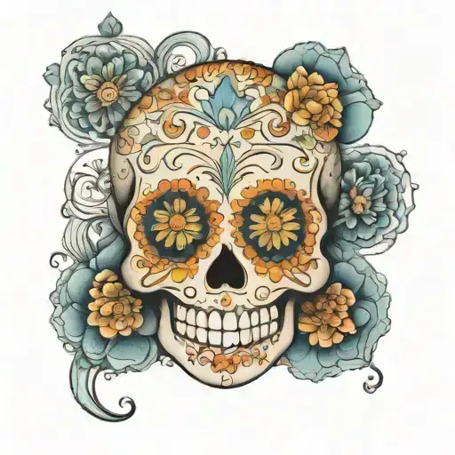 Sugar Skull With Mandala