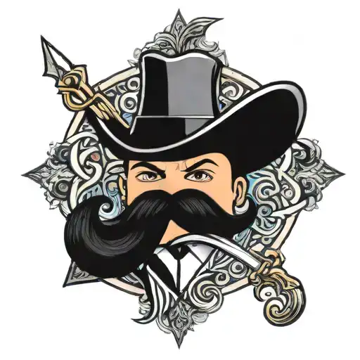 Circle With A Mustache