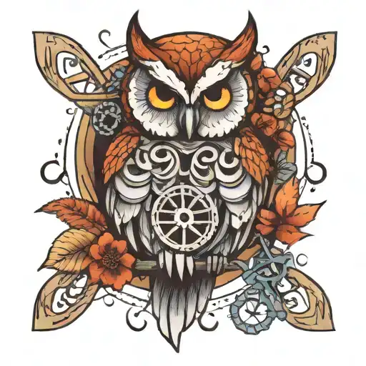 Owl And Dna Double Helix