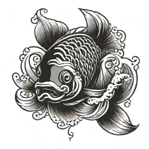 Japanese Fish Ocean Waves