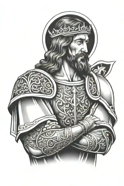 Shoulder Armor Reflecting Jesus Christ