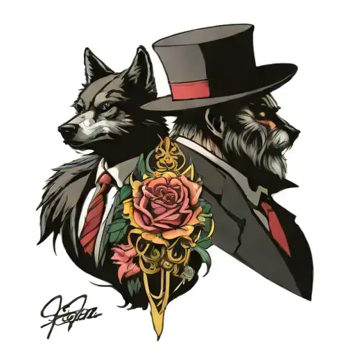 Wolf And Mafia Boss Wearing