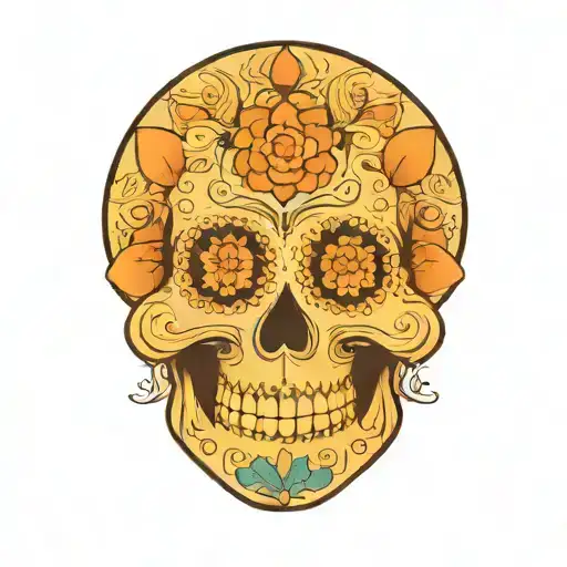 Sugar Skull With Mandala
