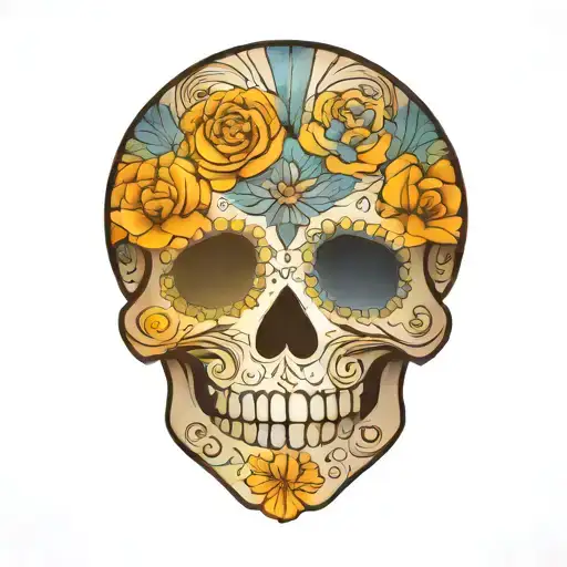 Sugar Skull With Mandala