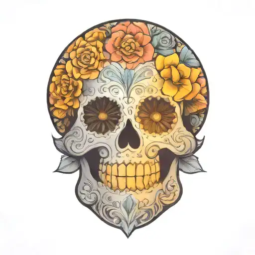 Sugar Skull With Mandala