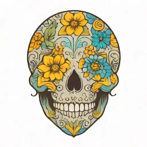 Sugar Skull With Mandala