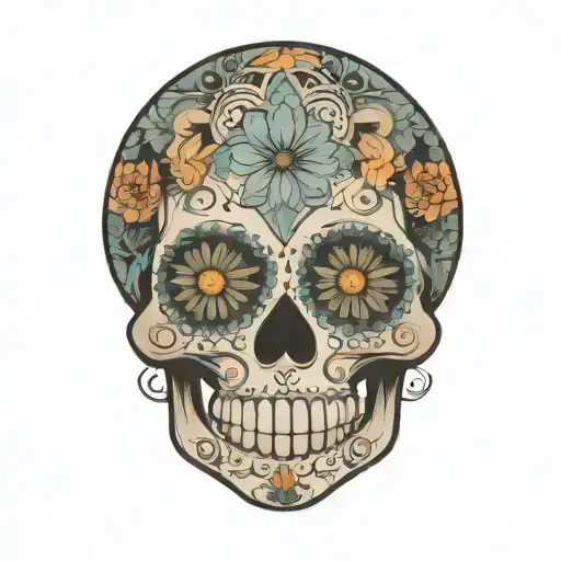 Sugar Skull With Mandala