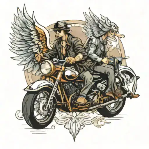 Biker And Angel