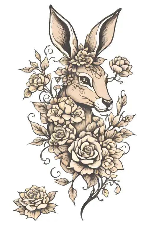 Rabbit Flower Deer