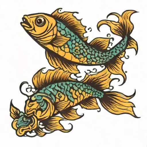 Pisces Fish Swimming