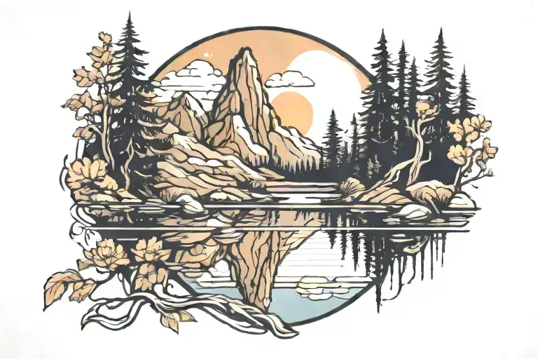 Mountain Lake Reflection