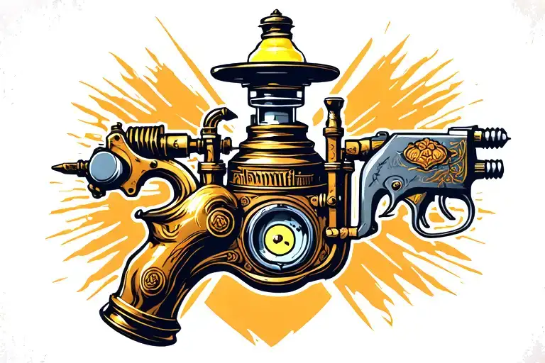 Gas's Lamp & Tattoo Gun