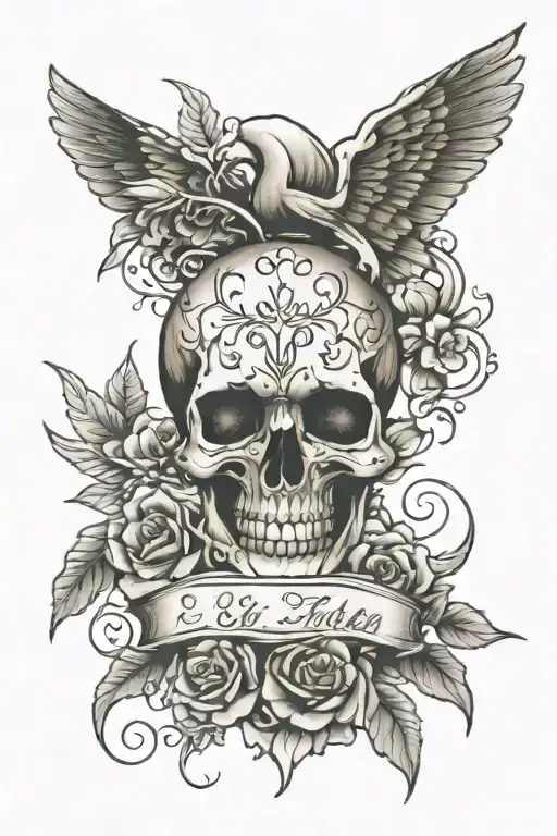 Name And Date Of Death Tattoo
