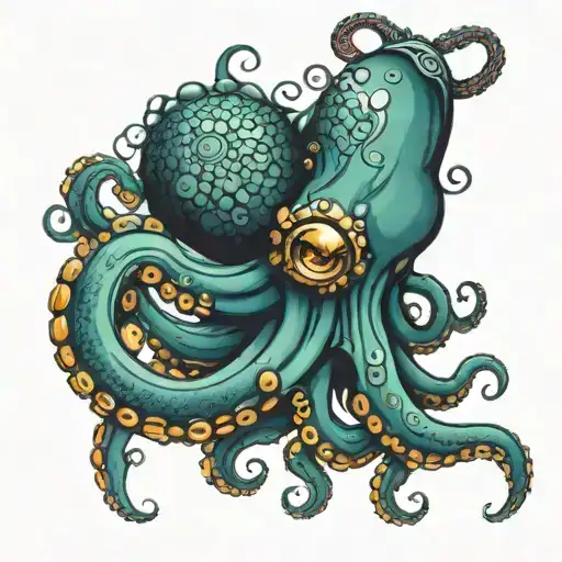 Octopus Kororium Located On The Elbow With Interlocking Tentacles