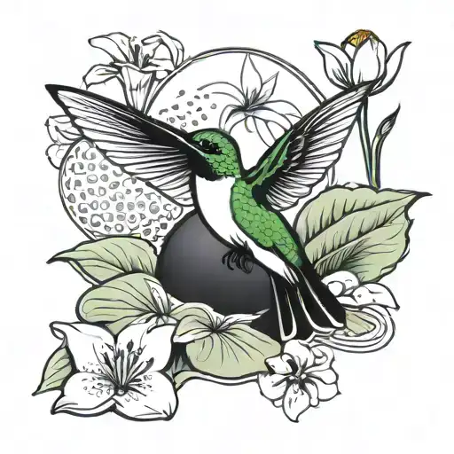 Hummingbird Golf Ball Lily Pad