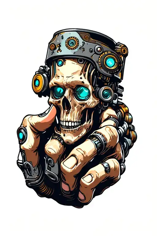 Mechanical Cyberpunk Steampunk Hand