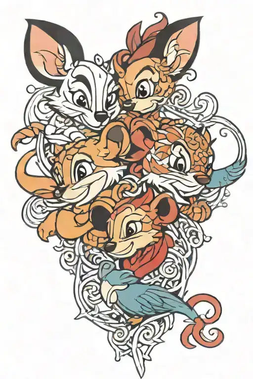 Disney Animals Intertwined