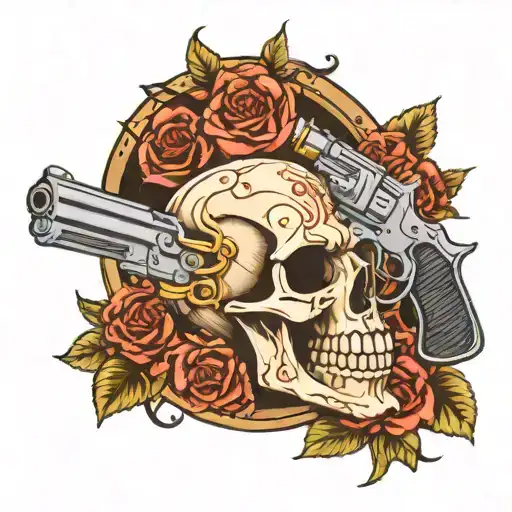 Skull Gun Intertwined