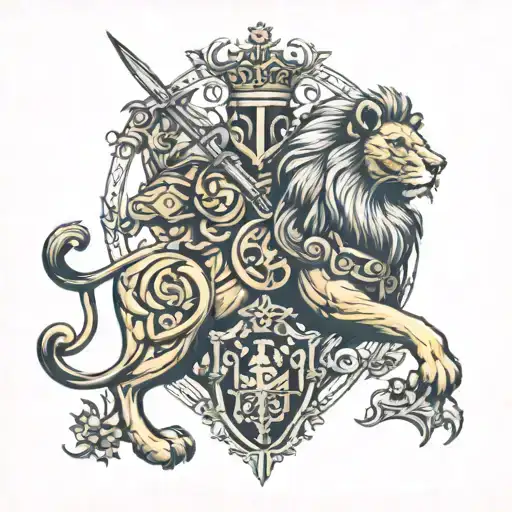 Lion And British Knight