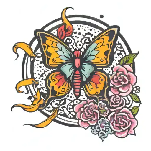 Crazy Town Star With A Butterfly Emerging And A Bleeding Heart