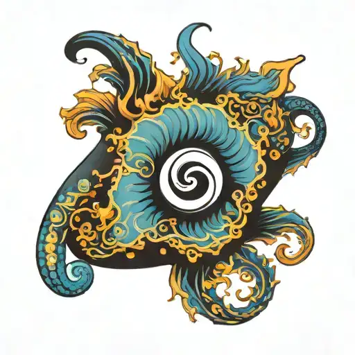 Spanish Shawl Nudibranch Ying Yang Symbol Formed