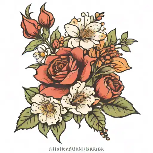 April May July Birth Flower Bouquet