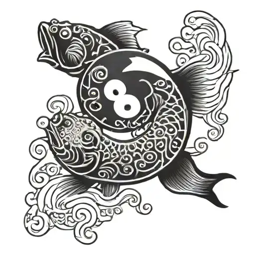 Coi Fish Yin Yang
