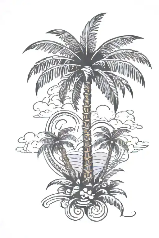 Surrealistic Palm Tree