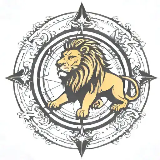 Lion Rose Compass Historic