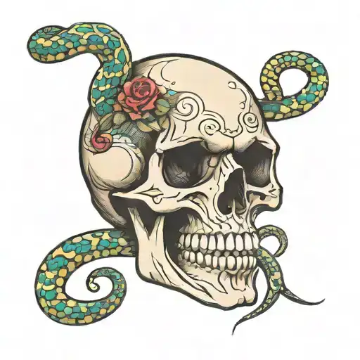 Skull And Snake