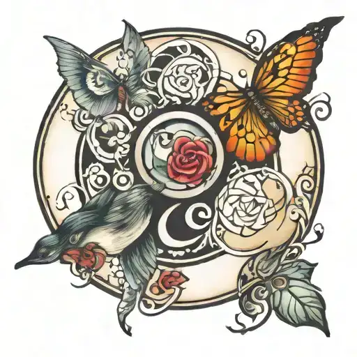 4 Date Of Birth In A Circle Made