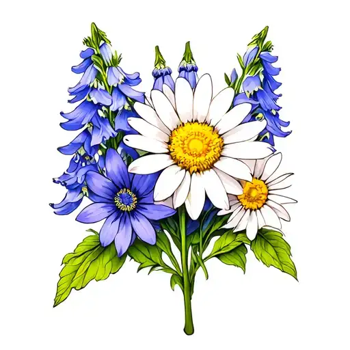 Daisy And Larkspur
