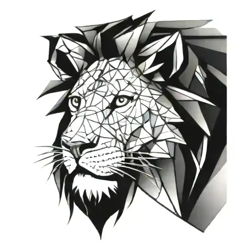Geometric Lion Head