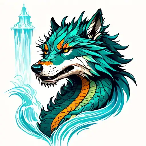 Dragon Wolf Waterfall Gay Man