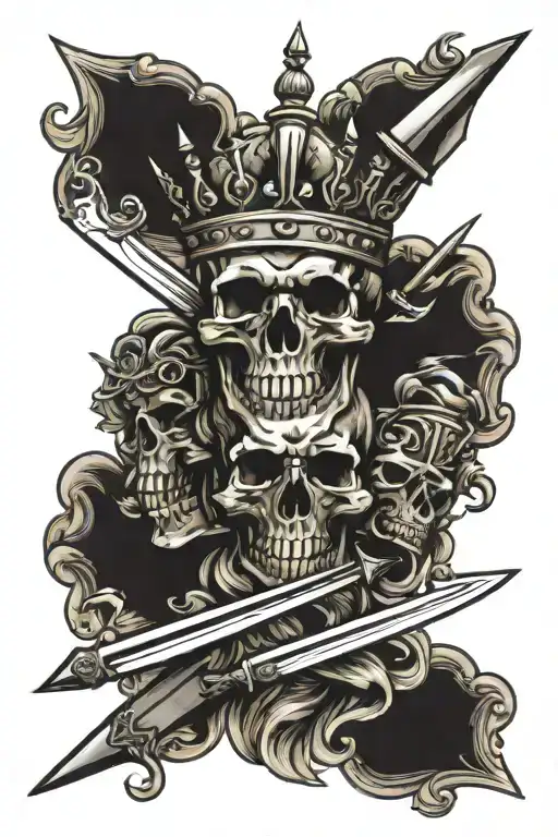 3 Crowns With A Sword Going Thru