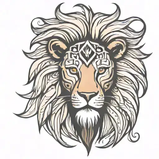 African Mask Lion Mane