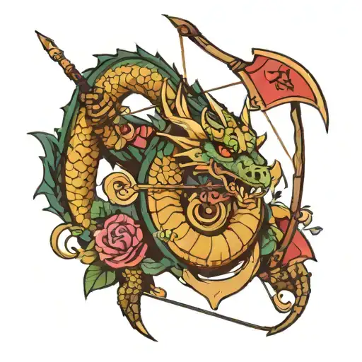 Dragon And Archery Bow