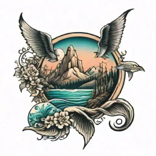 Love Of Ocean And Mountains