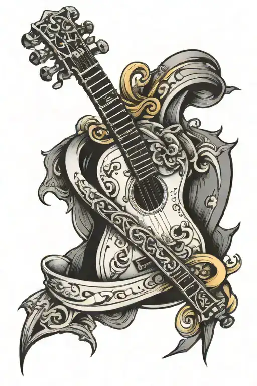 Sword And Guitar Together