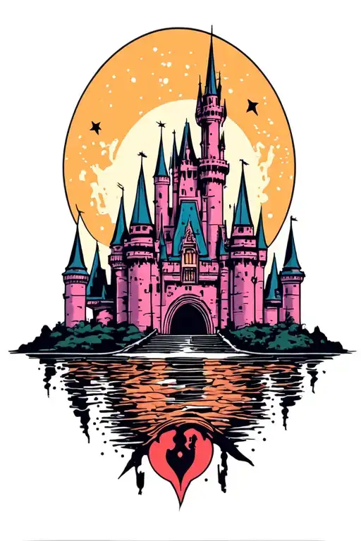 A Masculine Cinderellas Castle Silhouette For A Hand