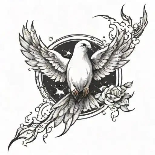 Dove And Lightning Storm