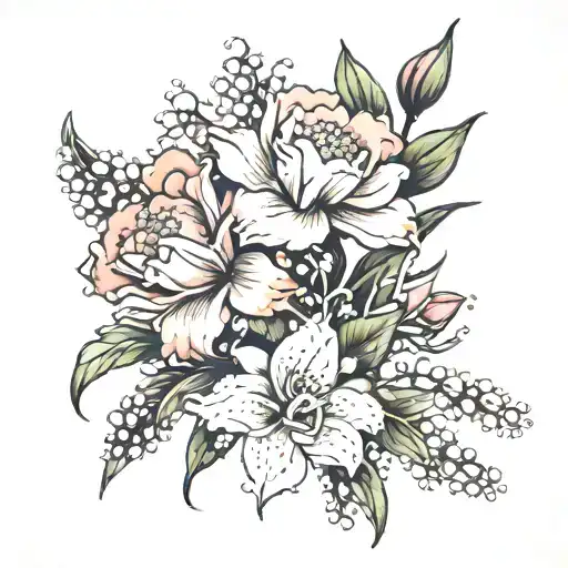 Carnation And Lily Of The Valley