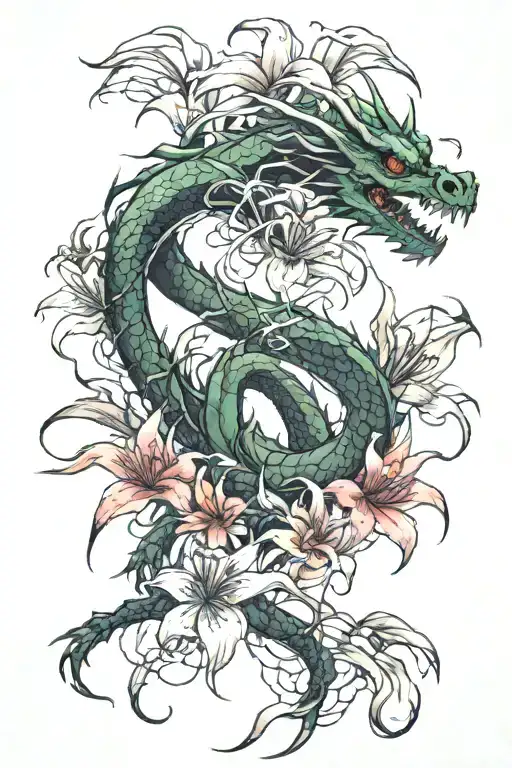 Dragon And Spider Lily