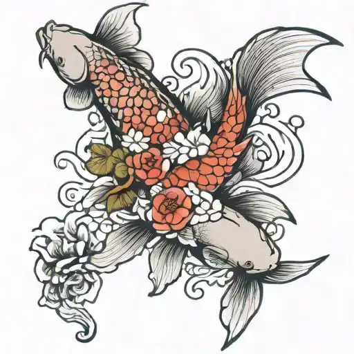 Love And War Peace Koi Fish Transforming