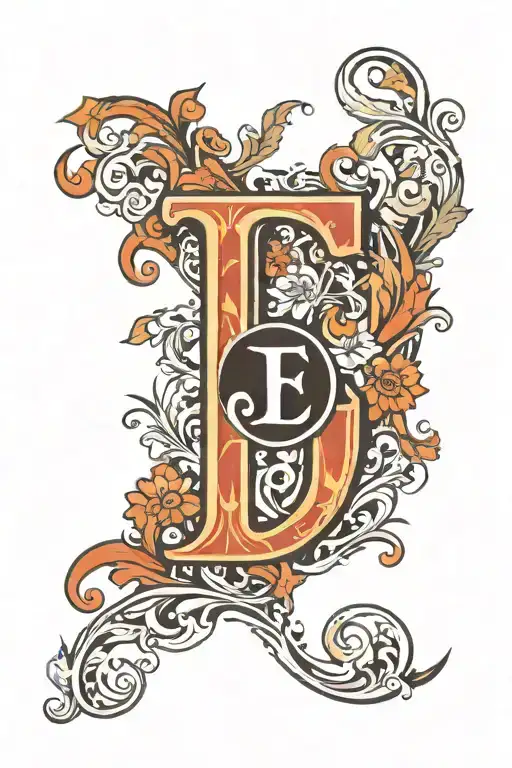 Letter J And E Fused Together In A Creative