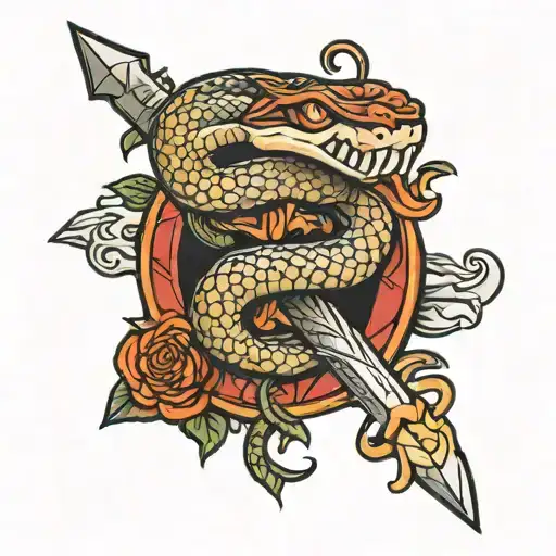 Snake Dagger With Snake