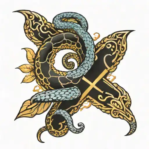 Snake Sleeve And Cross