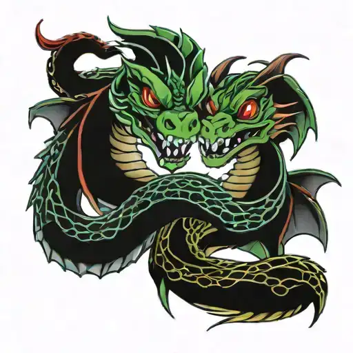 Dragon And Snake Love Each Other