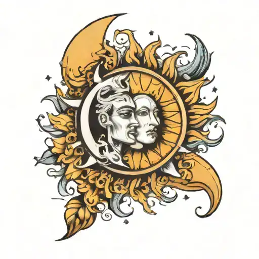 Sun And Moon Background